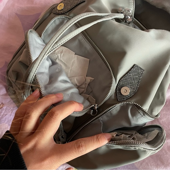 mz wallace- dove gray grey marlena detailed medium sized backpack nwt - Picture 10 of 12